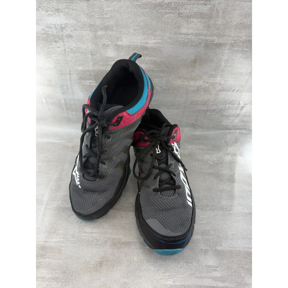 Inov-8 Roclite 295 Trail Running Shoes Grey Pink Blue Womens 9.5 Mens 8 F0587